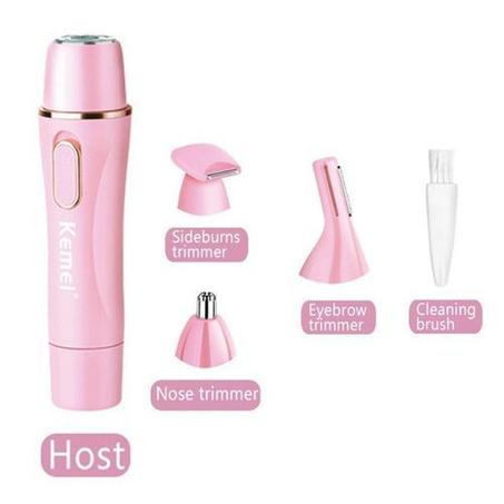 Kemei KM-2715 - ensemble de rasage électrique 4 en 1,tondeuse à sourcils pour femmes,chargeur USB