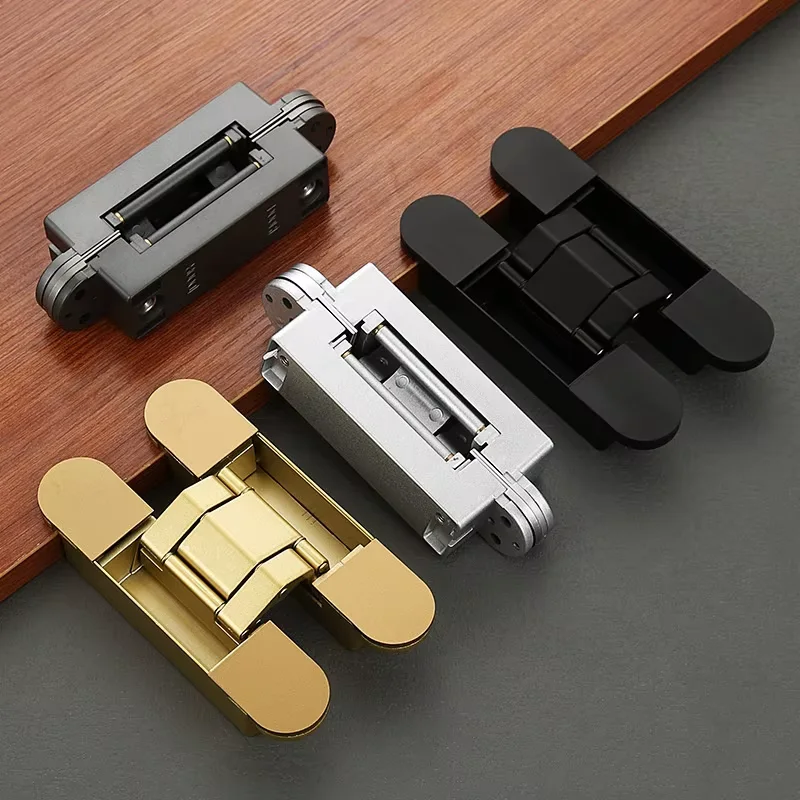Adjustable 3-Way Concealed Invisible Hinge Heavy-Duty Modern Design Concealed Hinge Big Wooden Doors Zamak Door Window Hinges