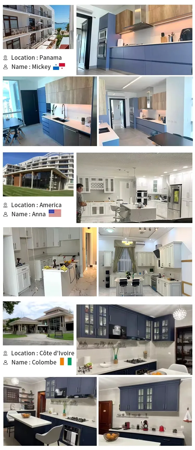 Solid Wood Kitchen Cabinets Cupboard Wooden Cupboards Furniture for Kitchen