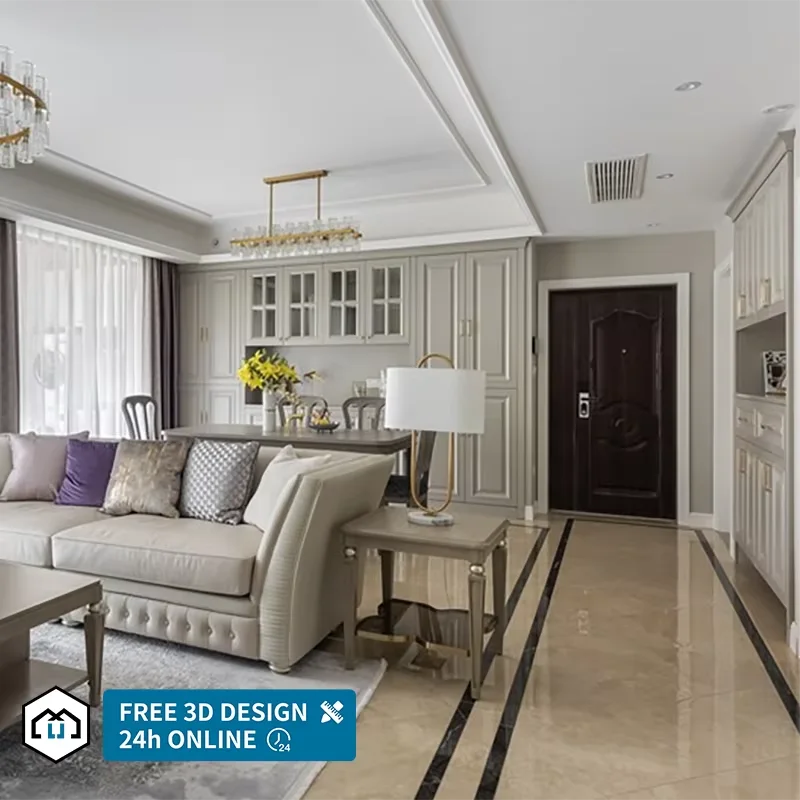 Solid Wood Kitchen Cabinets Cupboard Wooden Cupboards Furniture for Kitchen