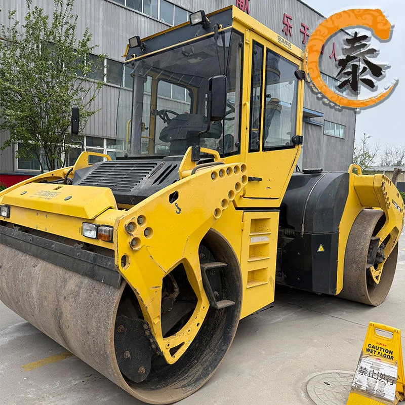 BOMAG Used Tandem Vibratory Roller 100kw Double Drum Single Drum Tire Roller with Engine Pump Bearing Core Component Motor