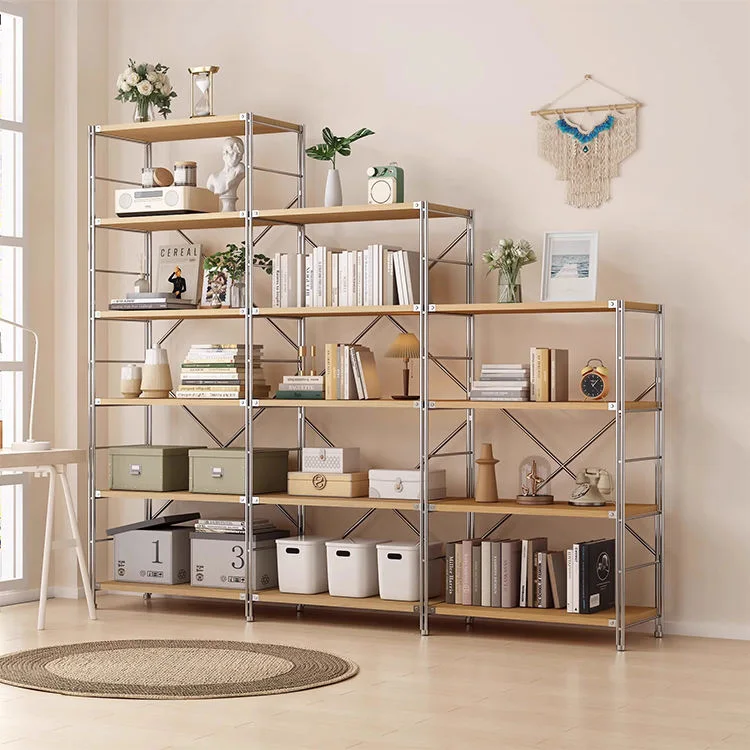 Modern Bedroom Furniture Metal Wood Storage with Wardrobe and Display Racks for Bathroom