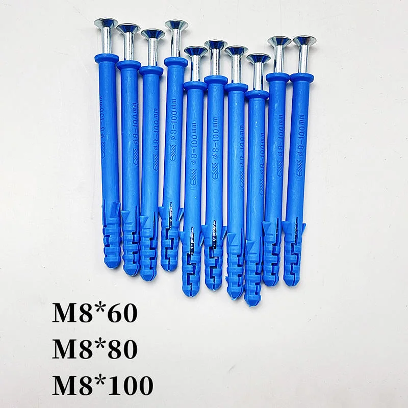 Concrete Wall Plastic Wall Plug Anchor Screw With Plastic Anchor for Construction