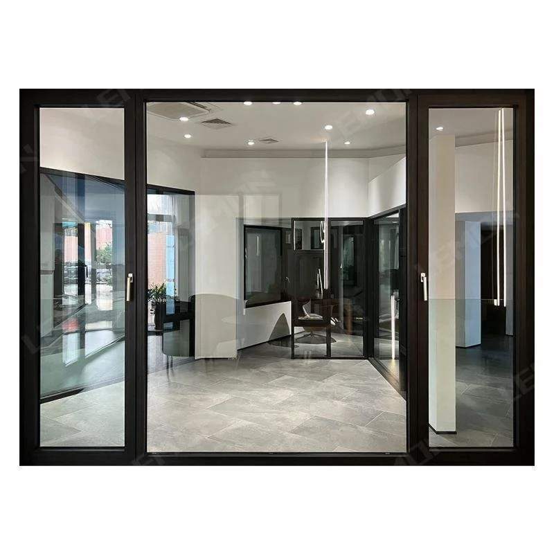 Fuson Explosive Models Australian Standard Luxury Narrow Frame Aluminum Slider Tempered Glass Sliding Doors for House