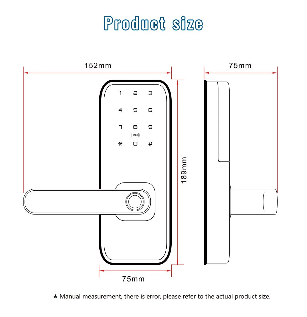 Wholesale top quality room digital code deadbolt smart door lock for us