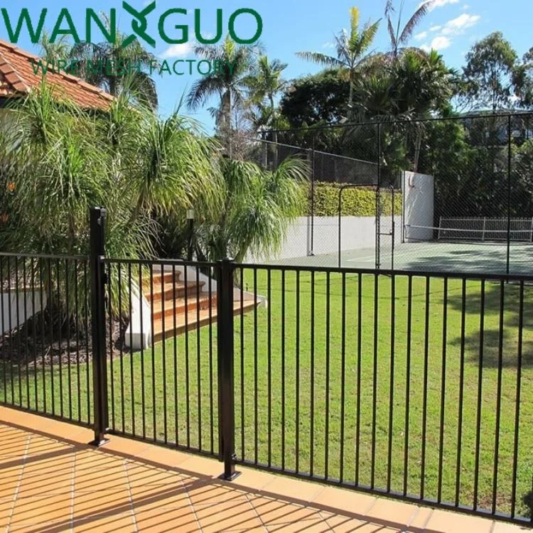 Wholesale Easy Assembled Durable Black Iron Steel Picket Tubular Fence Panels
