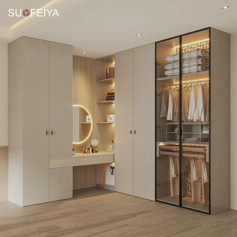 Suofeiya Customized Wardrobe Clothes Cuboard Wardrobe Bedroom Furniture Design Made in China
