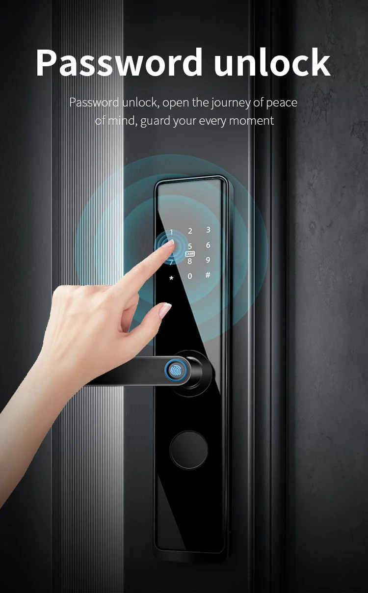 Wholesale Customized Wifi Electronic Keyless Entry Door Tuya Smart Lock With Fingerprint
