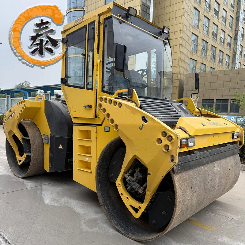 BOMAG Used Tandem Vibratory Roller 100kw Double Drum Single Drum Tire Roller with Engine Pump Bearing Core Component Motor