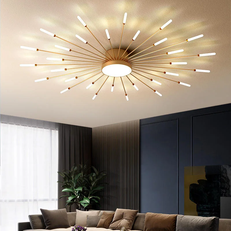 Home Bedroom Living Room Modern Chandelier Pendant Indoor Lighting Acrylic Firework LED Ceiling Light