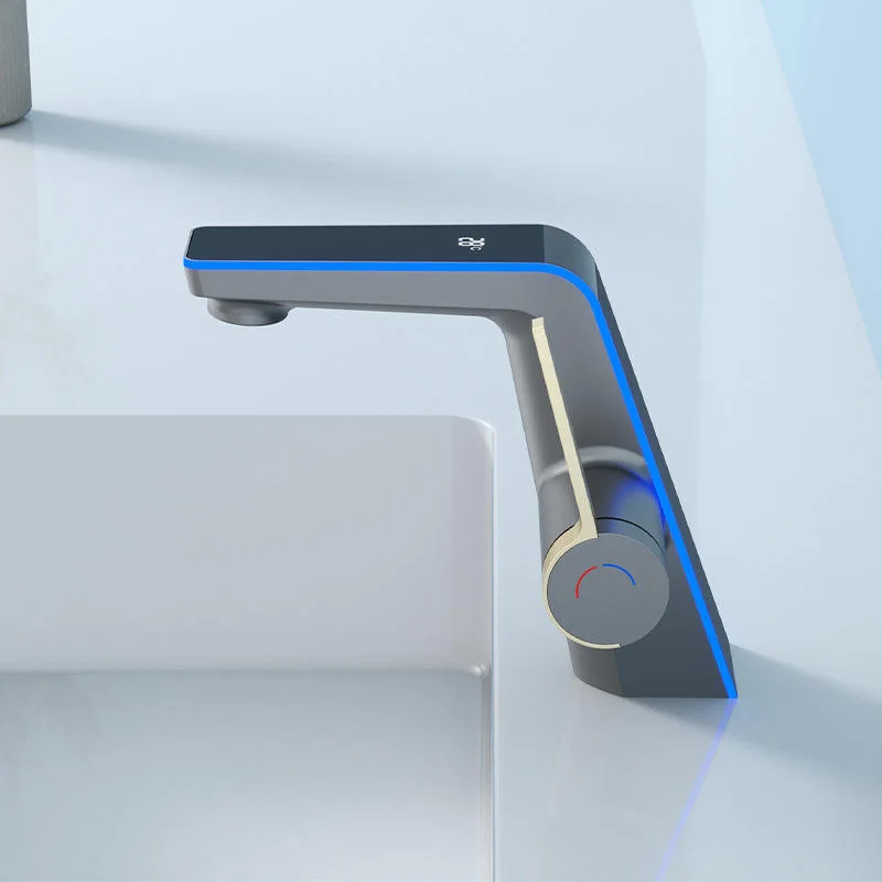Bathroom Digital Display Temperature Display Single Handle Taps Hot/Cold Water Single Mixers Basin Faucet