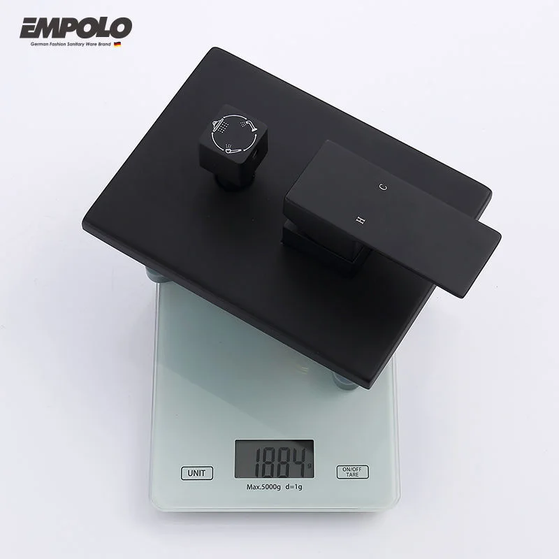 China Black Showerhead Set Concealed Rain Rainfall Bathroom Complete Wall Mounted Brass Water Tap Hot Bath Shower Faucet System