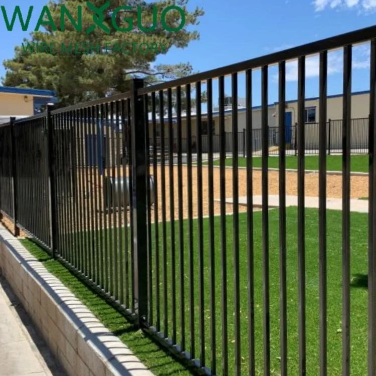 Wholesale Easy Assembled Durable Black Iron Steel Picket Tubular Fence Panels