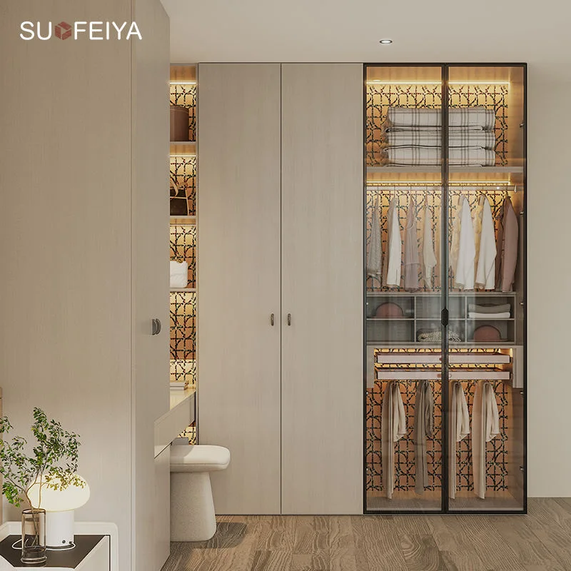 Suofeiya Customized Wardrobe Clothes Cuboard Wardrobe Bedroom Furniture Design Made in China