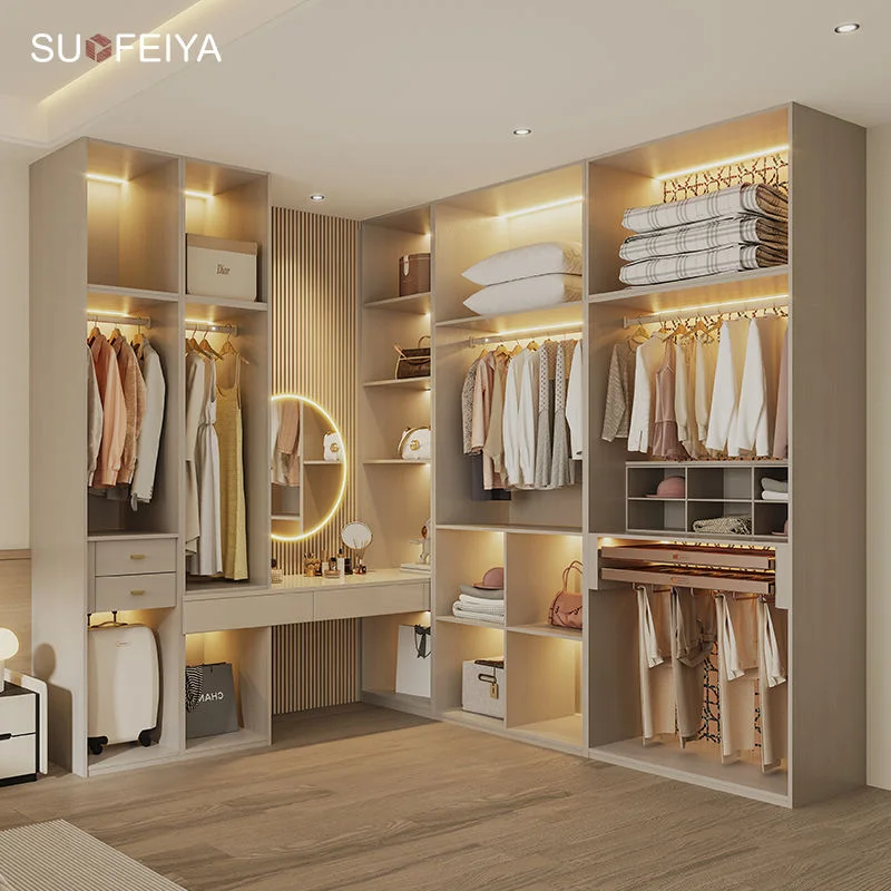 Suofeiya Customized Wardrobe Clothes Cuboard Wardrobe Bedroom Furniture Design Made in China