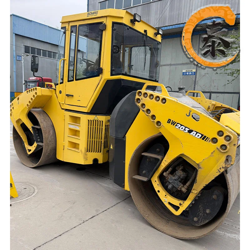 BOMAG Used Tandem Vibratory Roller 100kw Double Drum Single Drum Tire Roller with Engine Pump Bearing Core Component Motor