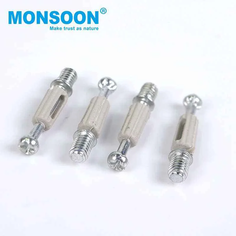 Hardware Cabinet Eccentric Connecting Fittings Panels Cam Lock Insert Nut Three-in-one Plastic Furniture Joint Connector