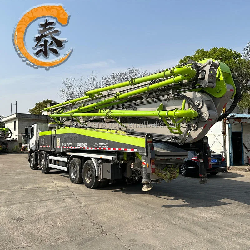Used 63 Meters Zoomlion Truck Mounted Concrete Pump with Original Paint AROCS Benz Truck's Diesel Power Engine Motor Core