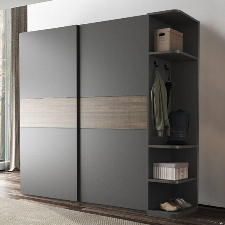 Modern Simple Wardrobe Closet Combination Designs Bedroom Furniture Cupbord Storage Cabinet Sliding Door Wardrobe