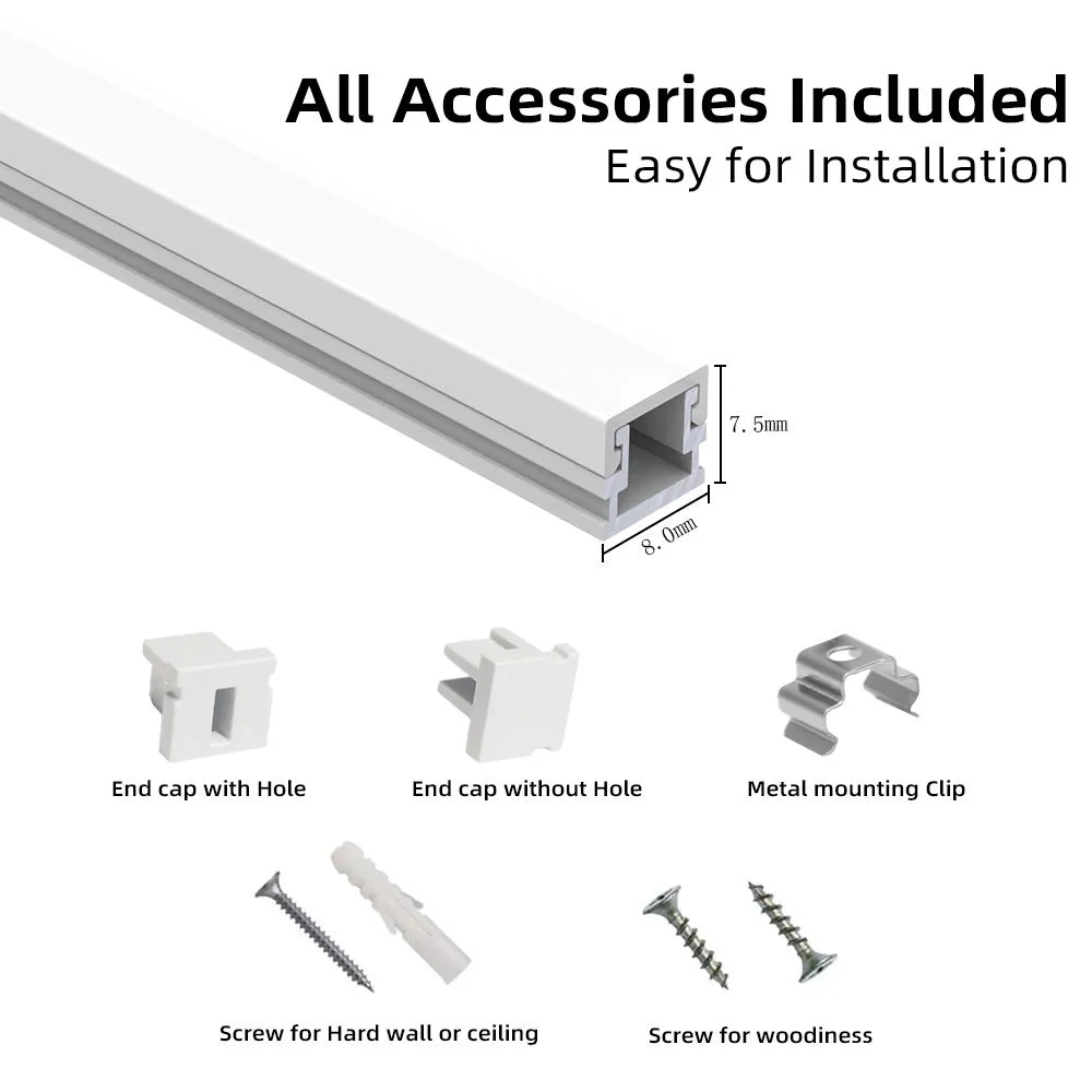High Quality Alu Extrusion Housing Channel Recessed Surface Corner Mounted Profile Led Strip Lights Cabinet Lamp