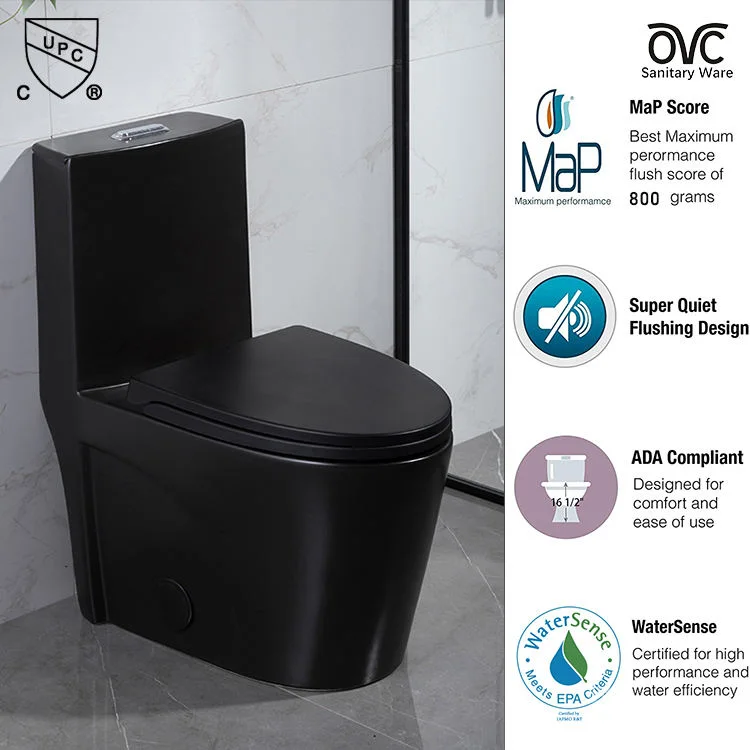 OVS Cupc North America Ceramic One Piece Wc Chinese Water Closet Prices Ideal Standard Commode Toilets