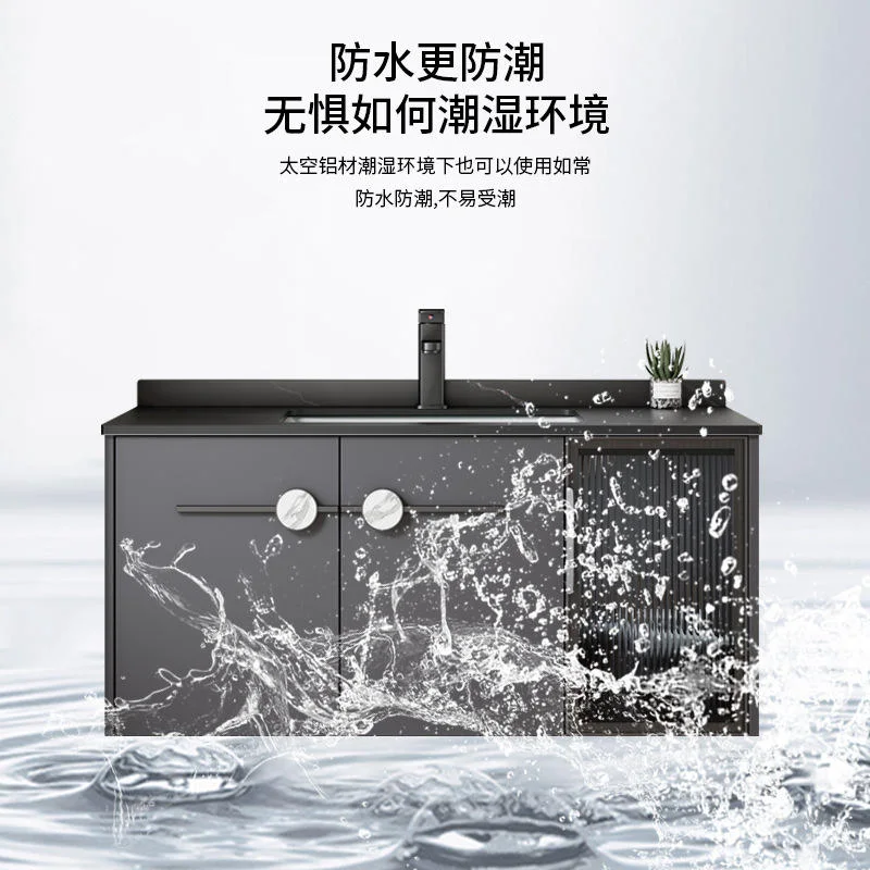 Custom High Quality Modern Design Aluminum Bathroom Cabinet with LED Mirror Wall Mounted for Hotel Use