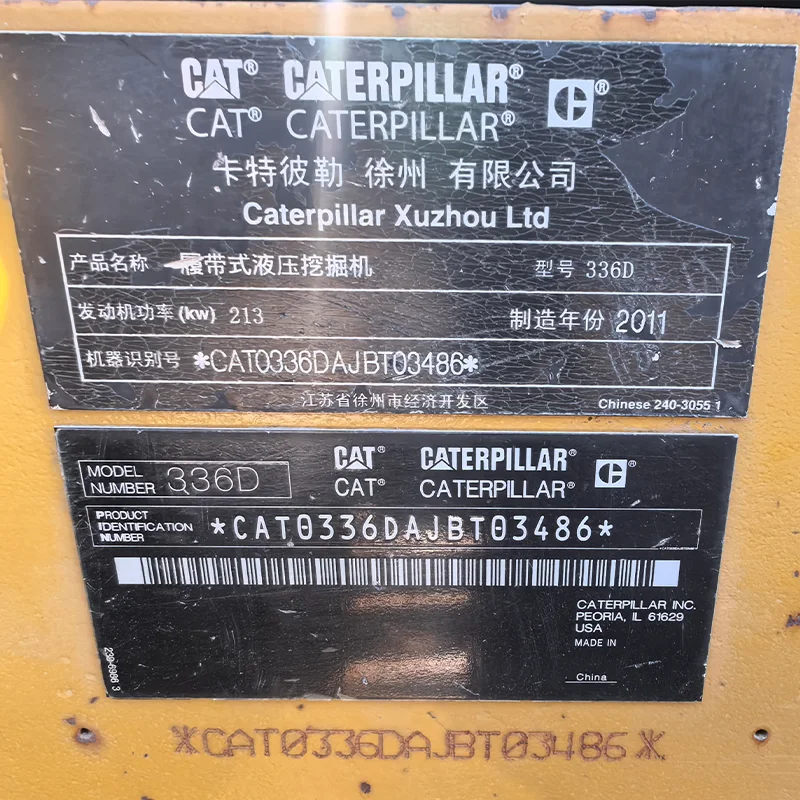 Used Caterpillar 336D Excavator with 36t Heavy Duty Gear Pump Motor Gearbox Bearing-Core Engine and PLC Components Good Price