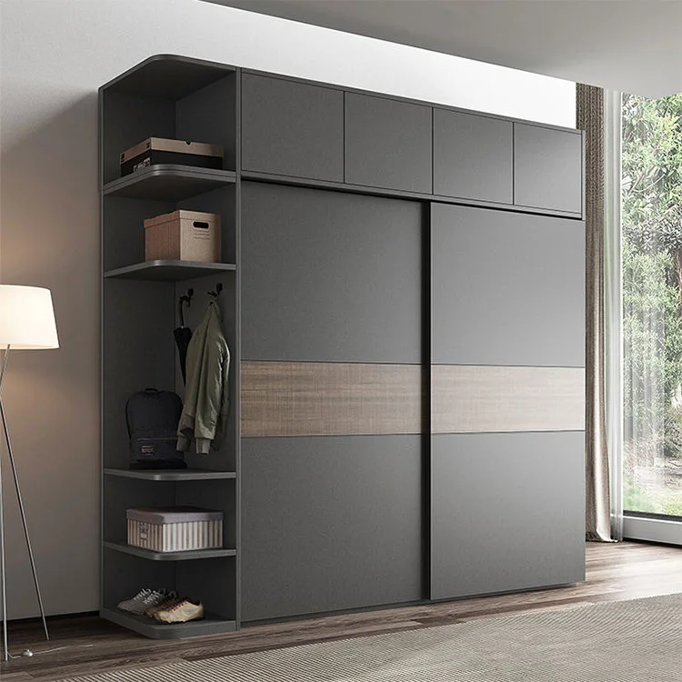 Modern Simple Wardrobe Closet Combination Designs Bedroom Furniture Cupbord Storage Cabinet Sliding Door Wardrobe