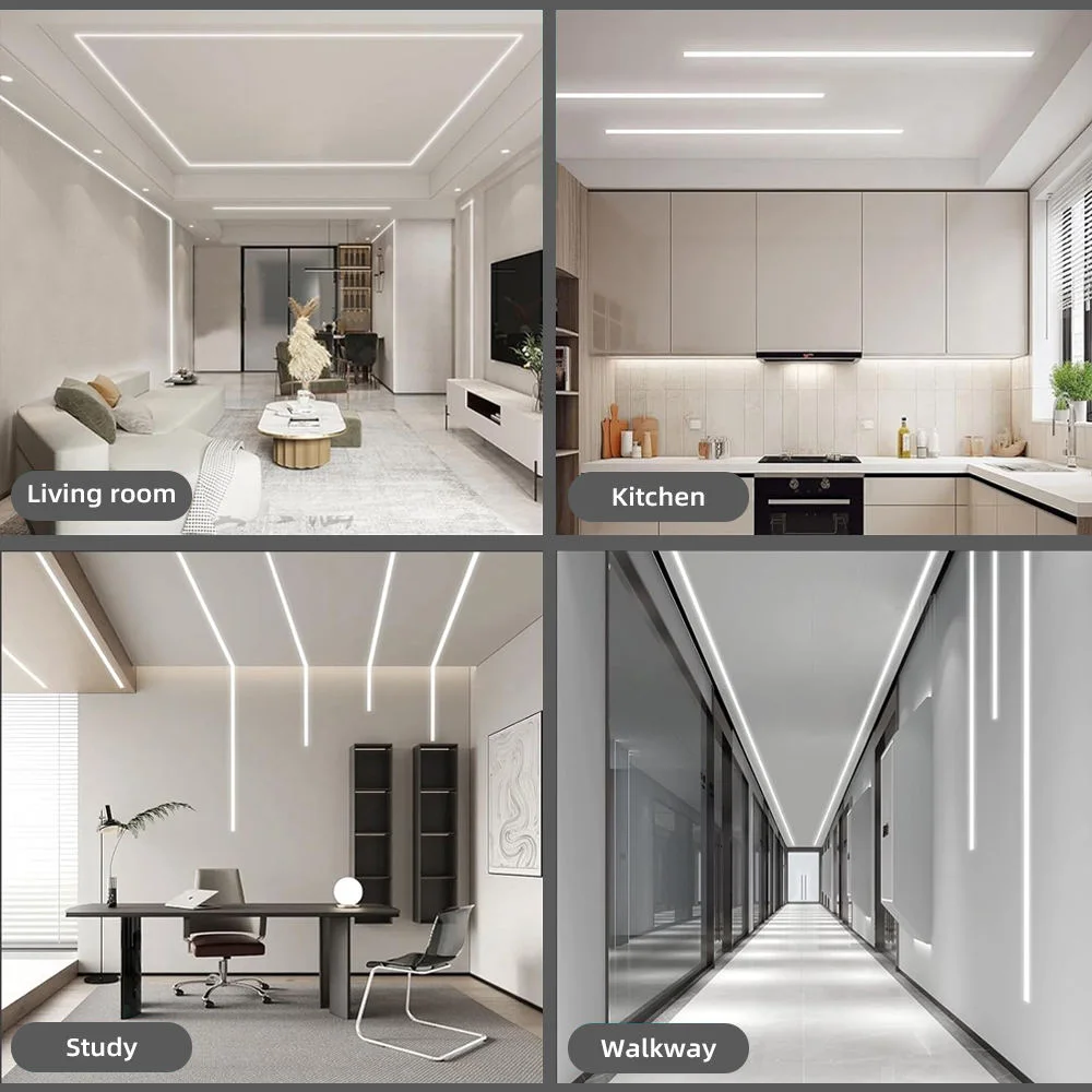 High Quality Alu Extrusion Housing Channel Recessed Surface Corner Mounted Profile Led Strip Lights Cabinet Lamp