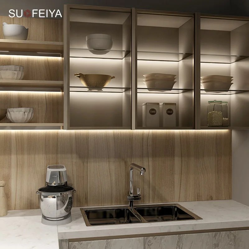 Solid Wood Kitchen Cabinets Cupboard Wooden Cupboards Furniture for Kitchen