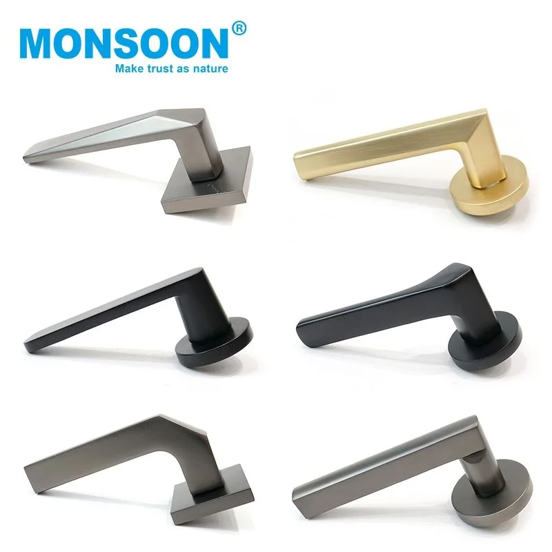 Wooden Door Lever Lock Interior Bedroom Door Lock Stainless Steel Alloy Modern Entrance Door Pull Handle for Entry Bedroom