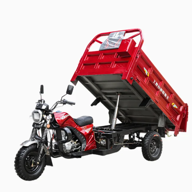 Water-Cooled Cargo Three-Wheel Motorcycle Fuel Gasoline Engine Dump Five-Wheel Electric Spray Agricultural Tricycle