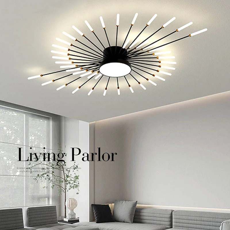 Home Bedroom Living Room Modern Chandelier Pendant Indoor Lighting Acrylic Firework LED Ceiling Light