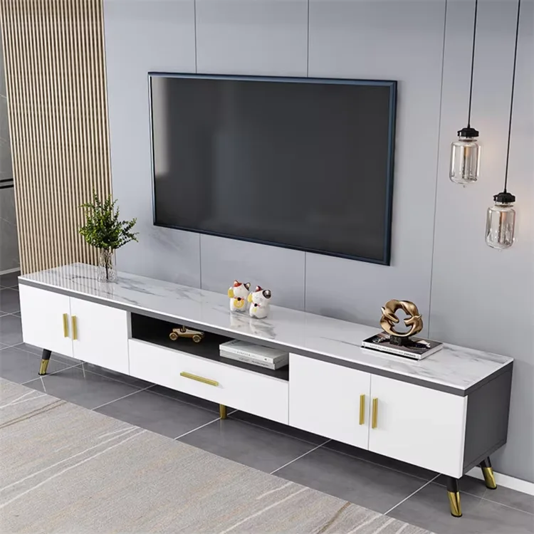 Wholesale Manufacturer Light Luxury Tv Cabinet Living Room Wall Cabinet Nordic Tea Table Combination Cabinet
