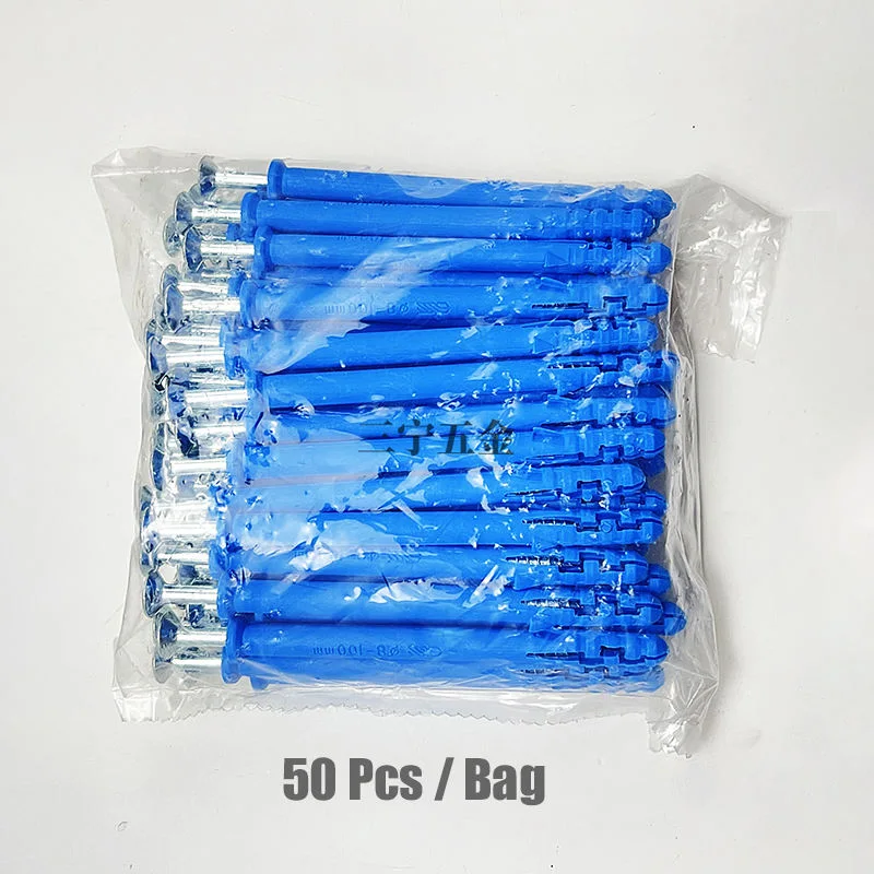 Concrete Wall Plastic Wall Plug Anchor Screw With Plastic Anchor for Construction