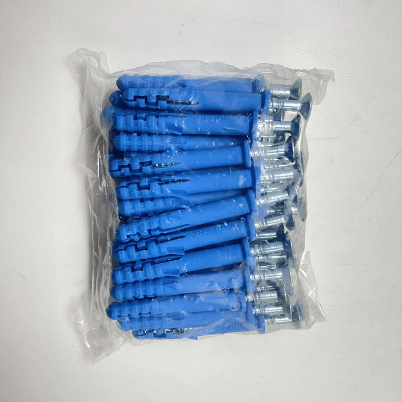 Concrete Wall Plastic Wall Plug Anchor Screw With Plastic Anchor for Construction