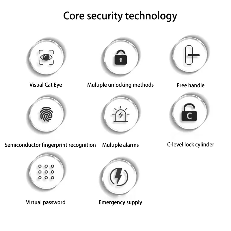 Custom Red Antique Copper aluminum tuya wifi biometric smart screen door locks with cat eye