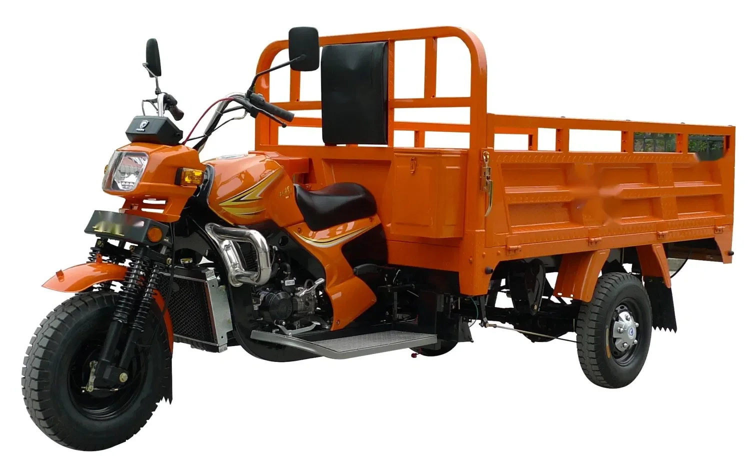Water-Cooled Cargo Three-Wheel Motorcycle Fuel Gasoline Engine Dump Five-Wheel Electric Spray Agricultural Tricycle