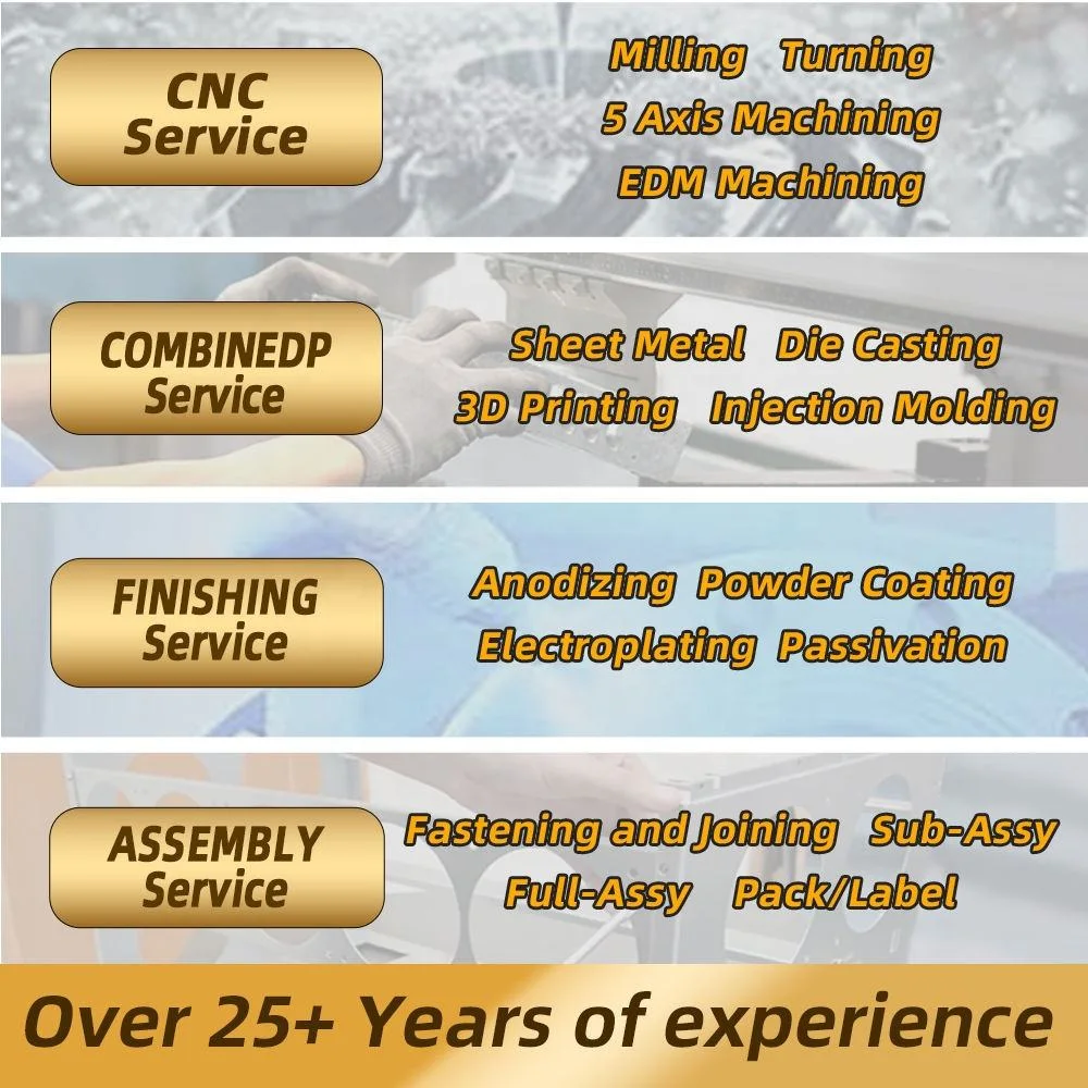 Customized Metal Parts Stainless Steel Aluminum Turning Cutting Milling Precision Rapid Prototype Machining Service CNC Parts