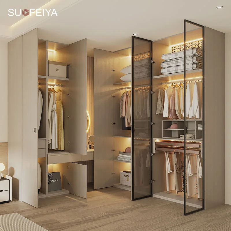 Suofeiya Customized Wardrobe Clothes Cuboard Wardrobe Bedroom Furniture Design Made in China