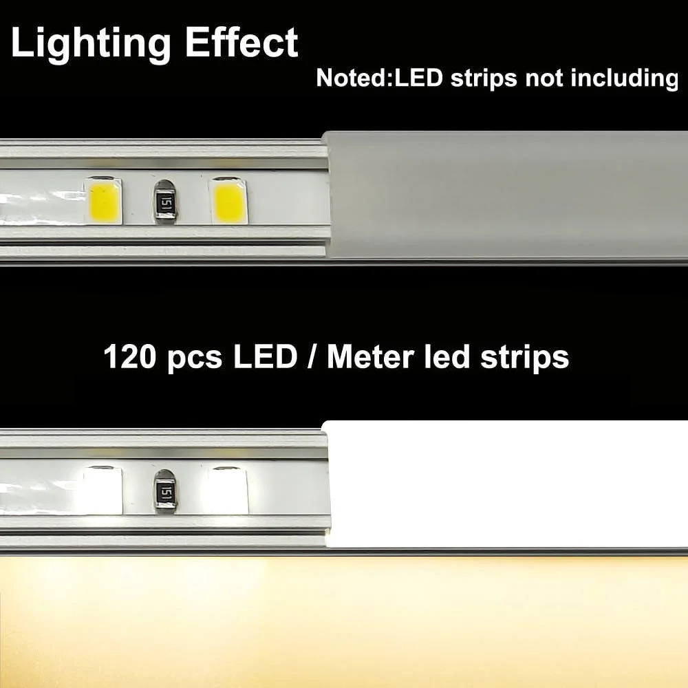 High Quality Alu Extrusion Housing Channel Recessed Surface Corner Mounted Profile Led Strip Lights Cabinet Lamp