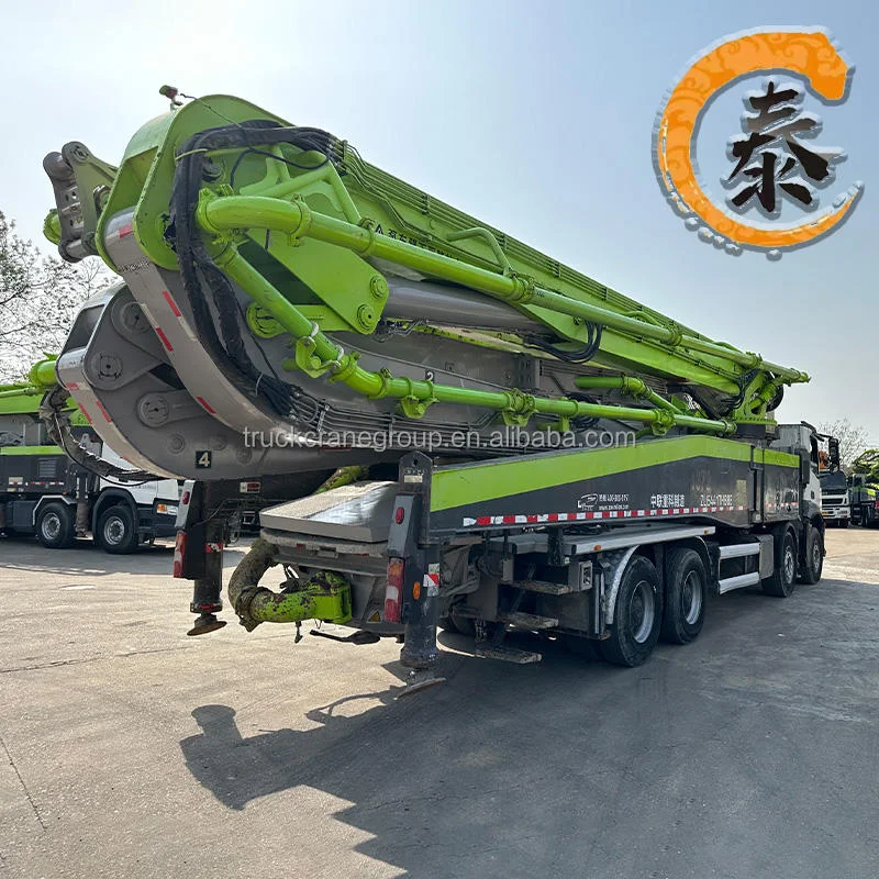 Used 63 Meters Zoomlion Truck Mounted Concrete Pump with Original Paint AROCS Benz Truck's Diesel Power Engine Motor Core
