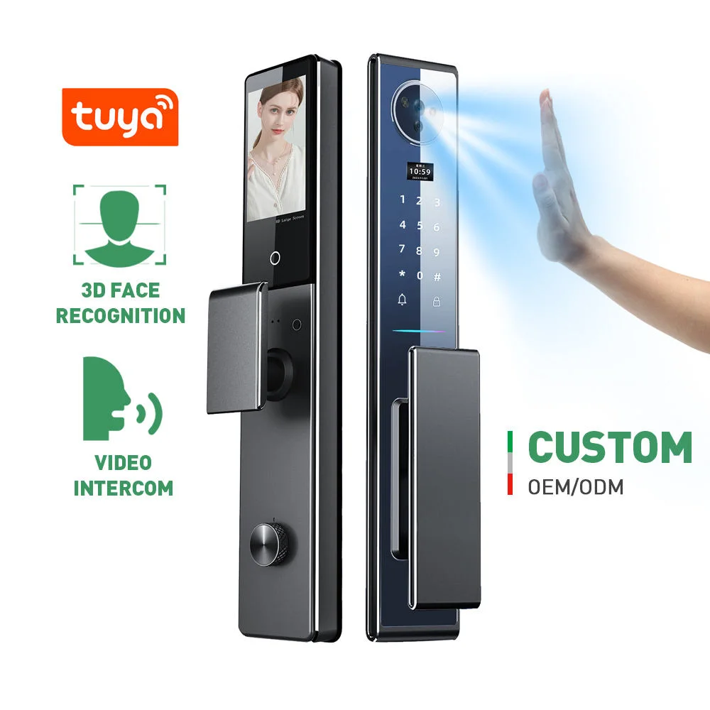 High end palm vein recognition steel electric gate smart front door lock