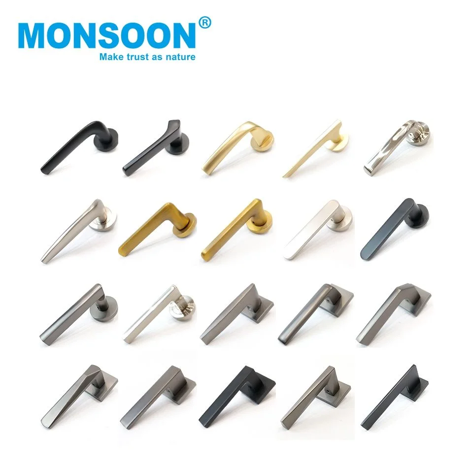 Wooden Door Lever Lock Interior Bedroom Door Lock Stainless Steel Alloy Modern Entrance Door Pull Handle for Entry Bedroom