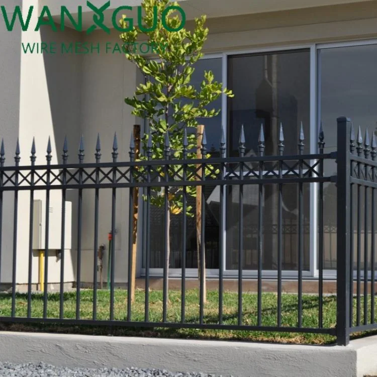 Wholesale Easy Assembled Durable Black Iron Steel Picket Tubular Fence Panels