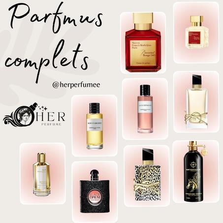 TOUTE LES PARFUMS COMPLETS FEMMES