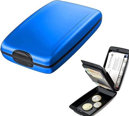 محفظة من الفولاذ المقاوم للصدأ مع تقنية أمان RFID ضد السرقة