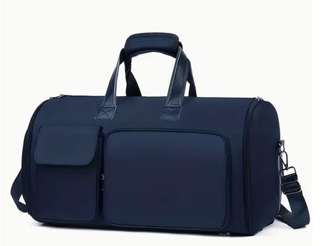 حقيبة سفر كبيرة مصنوعة من النايلون مع ترطيب منفصل وحزام مزدوج