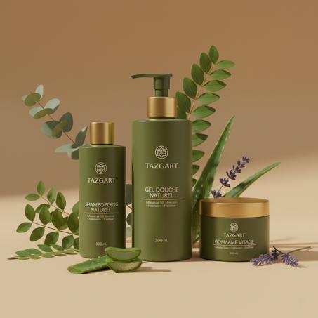 باقة العناية الطبيعية من TAZGART – روتين كامل للجسم والوجه والشعر