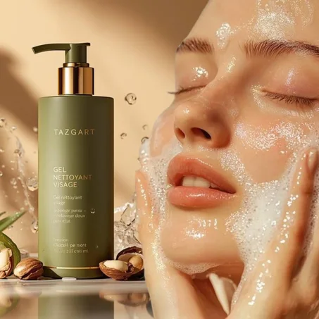 غاسول الوجه الطبيعي من TAZGART – تنظيف لطيف… إشراقة فورية
